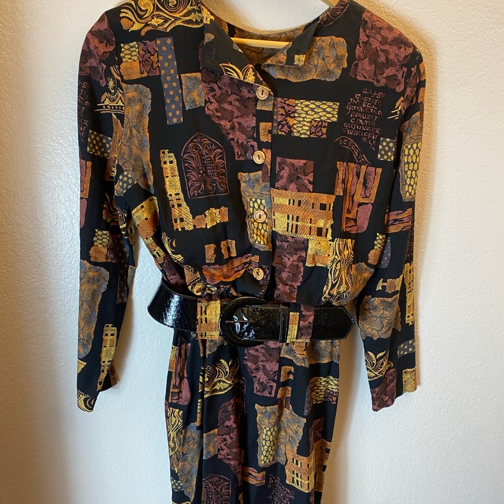 USA made All That Jazz Brand Multicolor Patterned Dress for Fall/Autum S/M